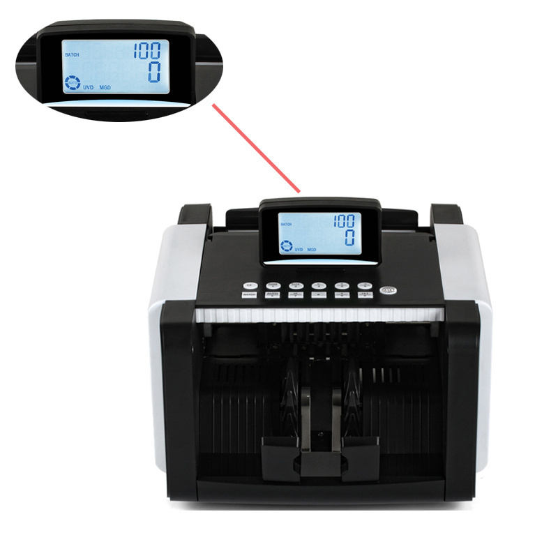 Automatic UV+MG LCD displays USD, EUR, GBP, CAD Multi Currency Bill Money Counter and Sorter Banknote Sorting Machine