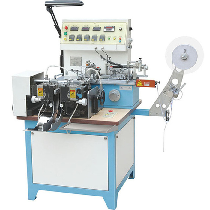 Woven Label Cut And Fold Machine Automatic Fabric Label Cutting Machine For Grosgrain Ribbon Silk Satin Cotton Tape