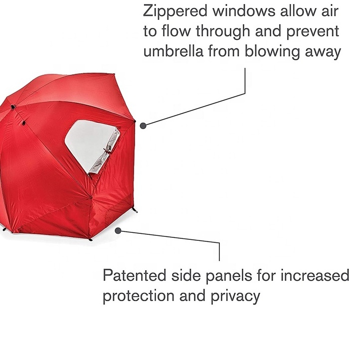 Pop Up Beach Tent Portable Shade Canopy Folding Sun Shade Shelter Easy Setup Beach Umbrella with 2 Ventilation window