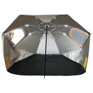 Pop Up Beach Tent Portable Shade Canopy Folding Sun Shade Shelter Easy Setup Beach Umbrella with 2 Ventilation window