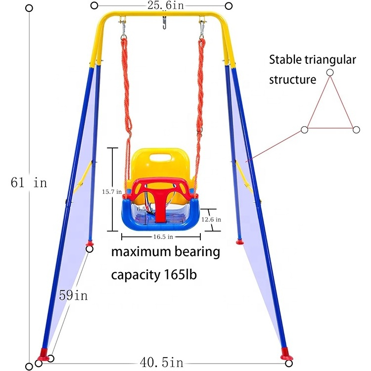 3-in-1 Foldable Metal Baby Swing  and Jumper Set Bouncers  Safety Seat Baby Toys for Toddler Infant