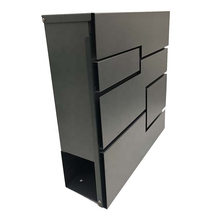 Large Capacity Collection Boxes Hanging Secured Mailbox  Galvanized Steel Post Box with Newspaper Holder&Key Lock for House