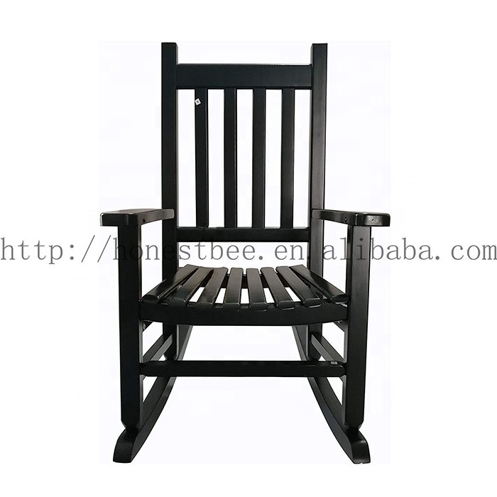 Poplar Wood Simple and Durable Dark White  Suitable Child  Rocker Children's Wooden Rocking Chair for 4-8 Years Old