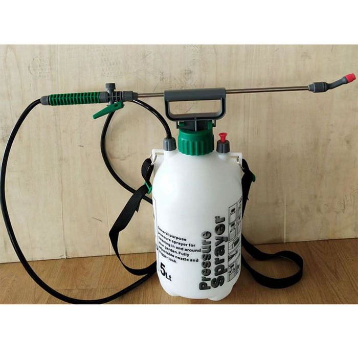 1.3 Gallon 2L Handheld Garden Pump Pressure Water Spray for Watering Cleaning Car Washing Safety Valve Adjustable Plastic Nozzle