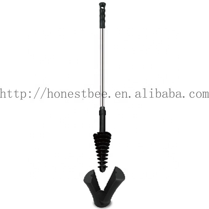 Home Long Handle Toilet Plunger Bathroom Blockage Drain Tool Flexible Head Clog Remover Dredge Tool with Holder