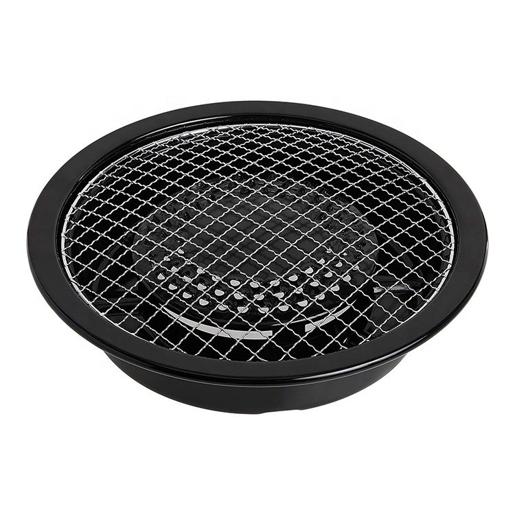 Korean Cookware Stovetop Pan Aluminum Alloy  Non-Stick Barbecue Grill Tray Black Stove Top Grill Pan for Camping Grilling BBQ