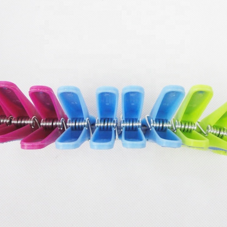 12Pcs No Rust Colorful Plastic Clothespins Clips Hangers Plastic Clothes Pegs with Soft Grip For Laundry Drying Line