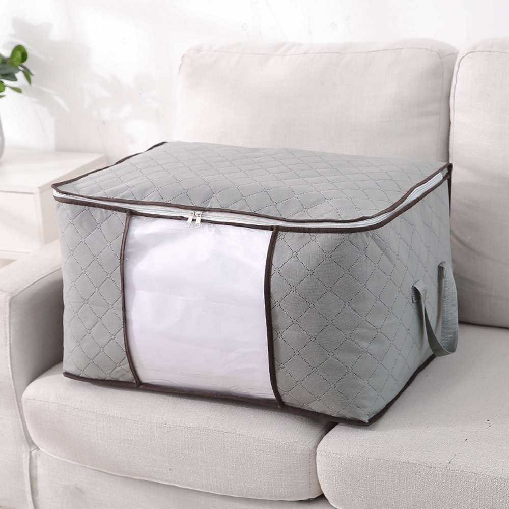 Non-woven Fabric Large Capacity Clothes Storage Bag Organizer Foldable Blanket Storage Bags Storage Containers for Organizing