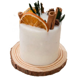 Pillar Candle of Cinnamon - Orange Blossom Scented Candles for Luxury Home Decor Candle Gift