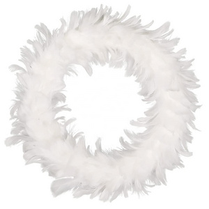 Feather Wreath White Christmas Feather Front Door Wreaths Fall Wreath Wall Decor for Autumn  Halloween Fall Festival Party Decor