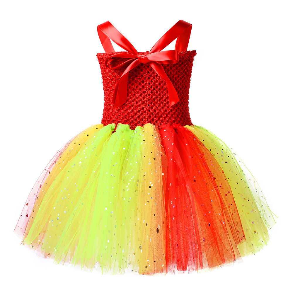 Halloween Christmas Circus Clown Girl Costume Handmade Tutu Dress Kids Funny Role Play Carnival Outfits