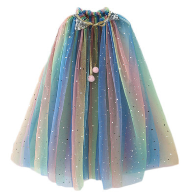 Low Price Princess Cape For Girls Colorful Cloak For Party Show Fashion Cloak Halloween Cosplay Girls Cloak Girls Cape