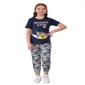 Foreign trade hot sale Jinhai factory wholesale children's pajamas cartoon clothes set toddler girl clothes