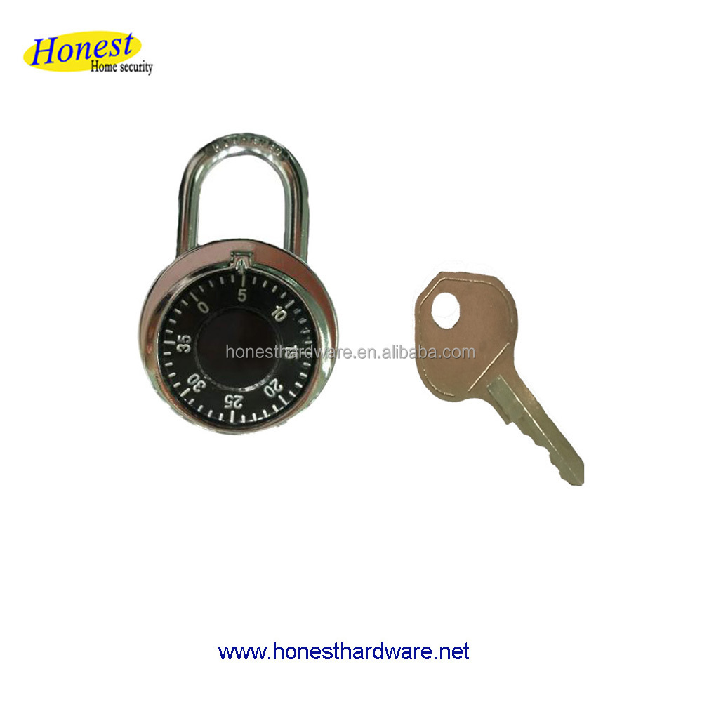 Around Zinc Alloy dia combination padlock combination lock with master key