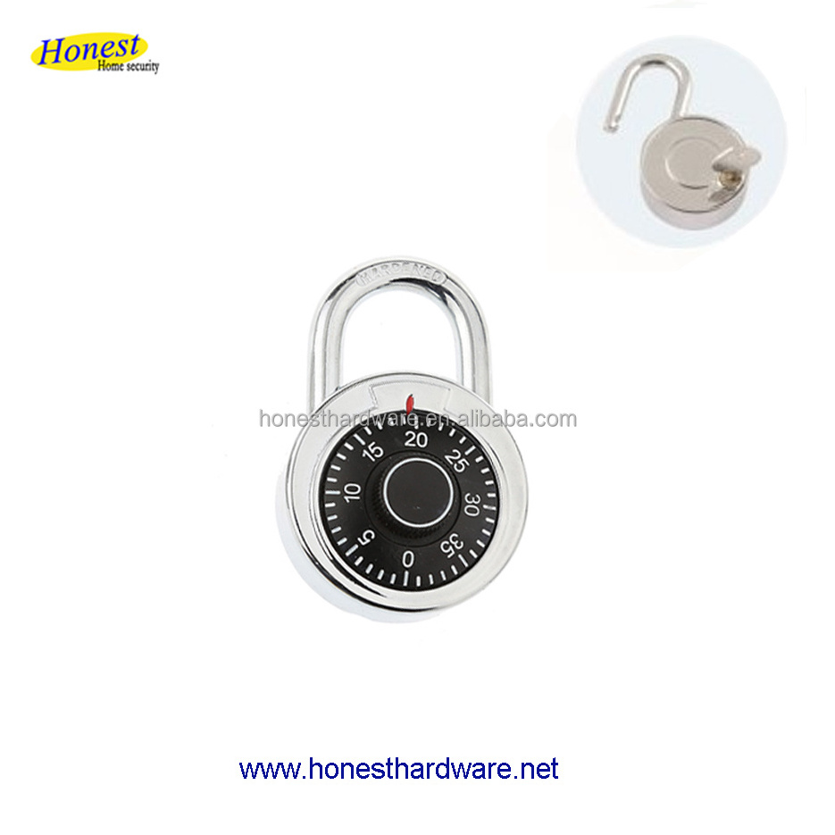 Around Zinc Alloy dia combination padlock combination lock with master key