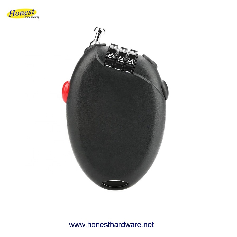 Retractable Cable lock  for Bicycle  helmet baby carriages