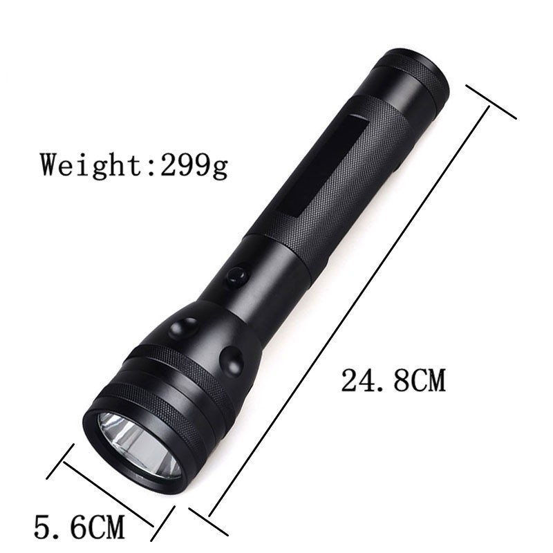 Ultra Bright Manufacturer Portable Emergency Big Aluminium  Battery Led Flashlight