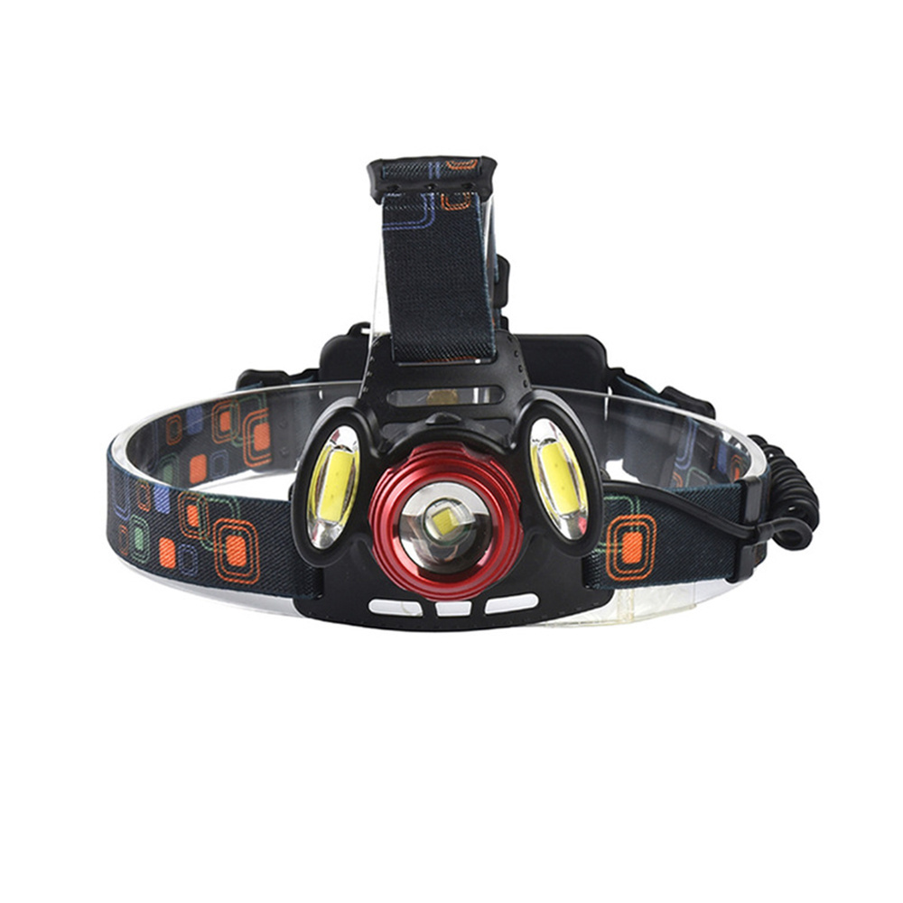 4 Mode Rechargeable 1800 Lumen T6 2*COB Headlamps Ultra Xtreme Waterproof Headlights Zoom Mining Hunting Led Lenser Headlamp