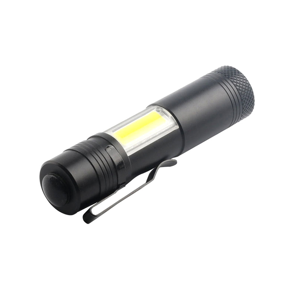 MiniQ5 LED Flashlights bulk Portable Lanterna Powerful Penlight Zoomable Keychain Torch Torch Lamp 4 Mode cob flashlight 14500