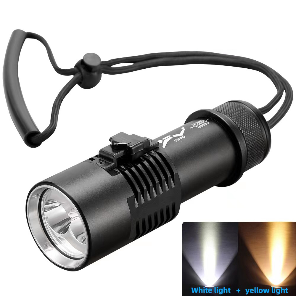 2022Newest Most Powerful Led Diving Flashlight 3modes Rechargeable Underwater Lamp XHP70 Diving Torch IPX8 Waterproof Hand Light