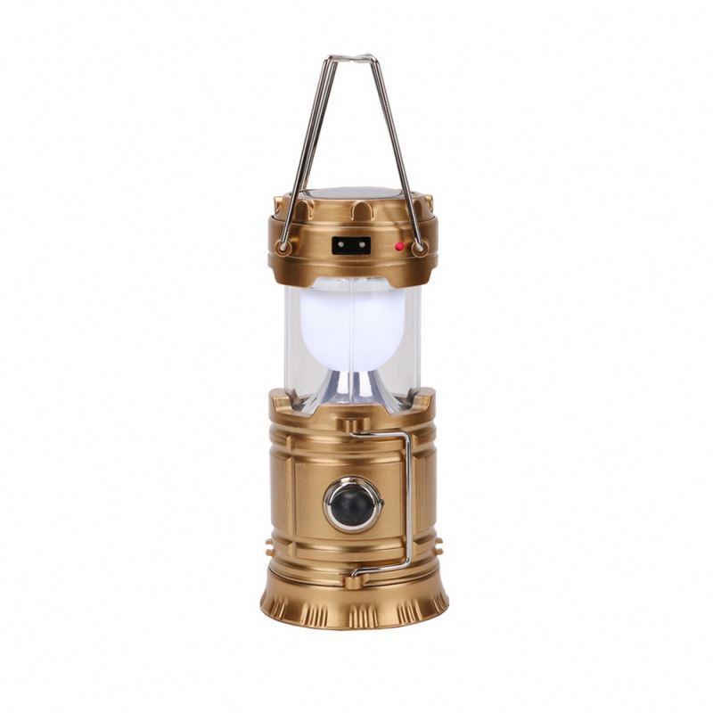 Energy Conservation Rechargeable Multi-function Outdoor Led Solar Camping Lamp Lantern Light