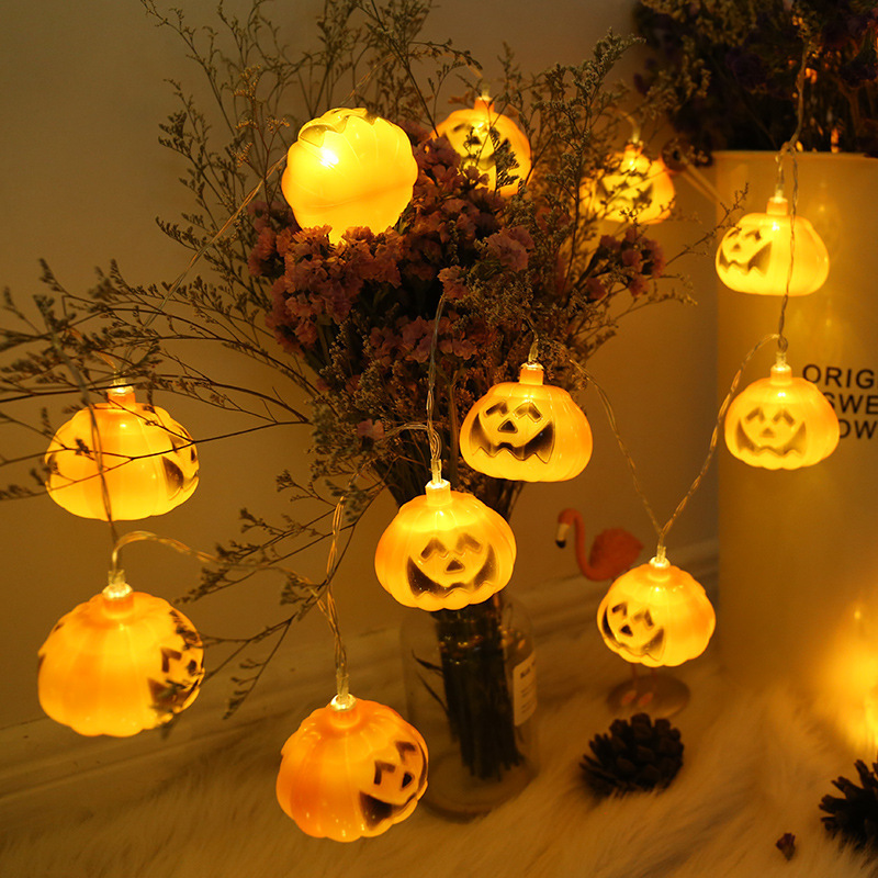 Mini Artistic Battery Operated LED Lights Garden Party Halloween Pumpkin Lanterns String Light