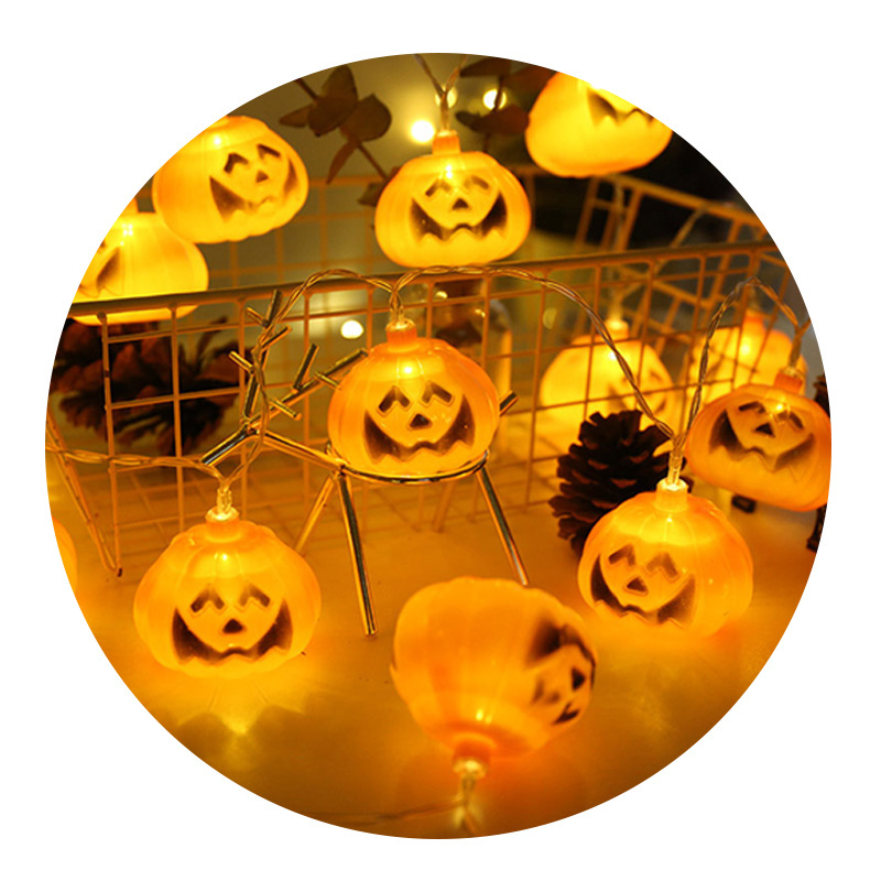 Mini Artistic Battery Operated LED Lights Garden Party Halloween Pumpkin Lanterns String Light