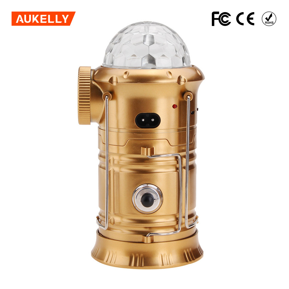 Portable USB Charging Camping lamp Outdoor Emergency Solar Power Panel Collapsible Tent Lamp LED solar disco lantern