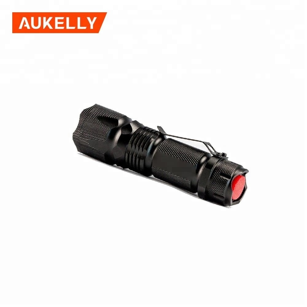 300 Lumen Tactical Ultra Bright Handheld Portable Pocket Clip Led Mini Telescopic Zoom Tactical Flashlight