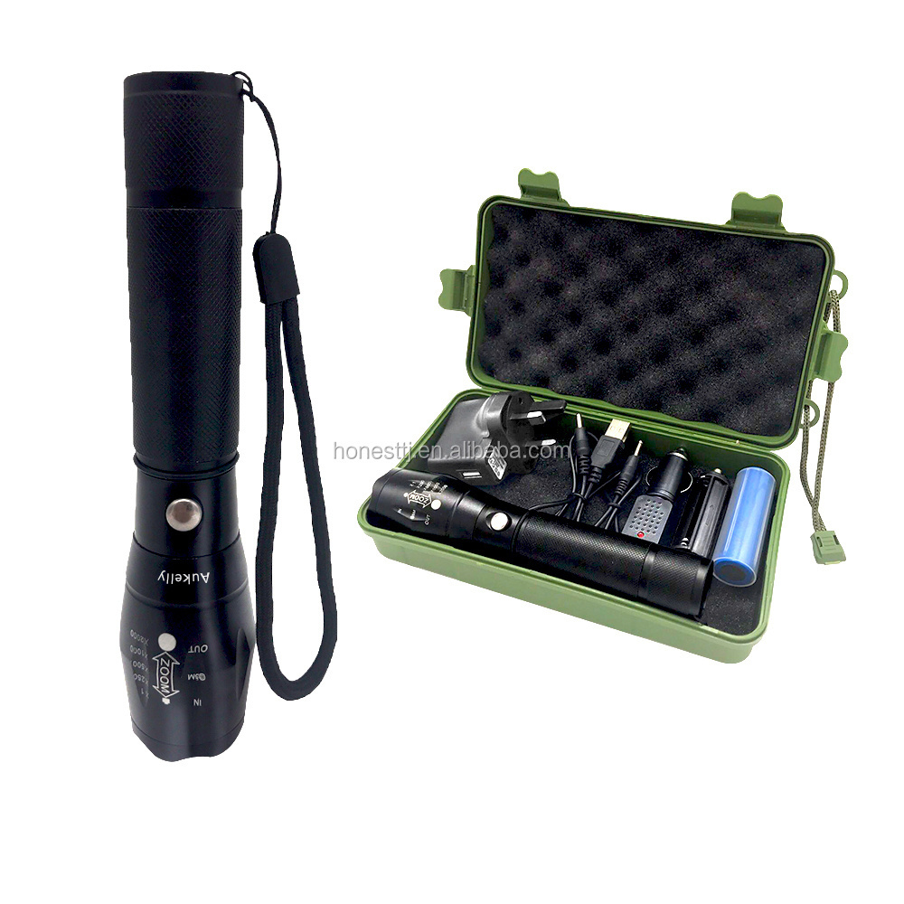 Heider torch saudi arabia fireman Aluminum alloy Zoom Powerful 10W T6 LED 18650 battery for convoy 1000 lumen flashlight