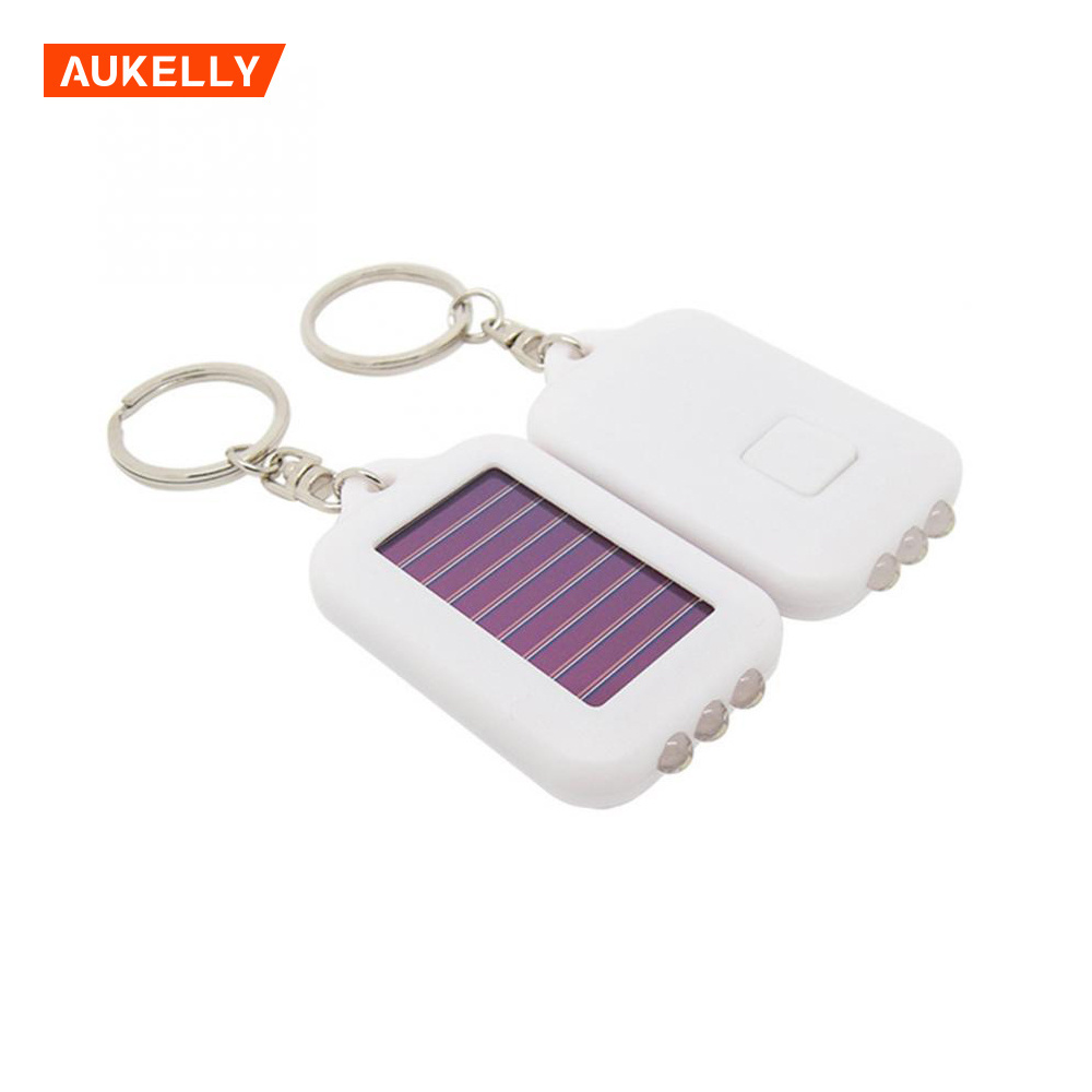 Outdoor Multifunction mini colorful pocket keychain light solar led flashlight