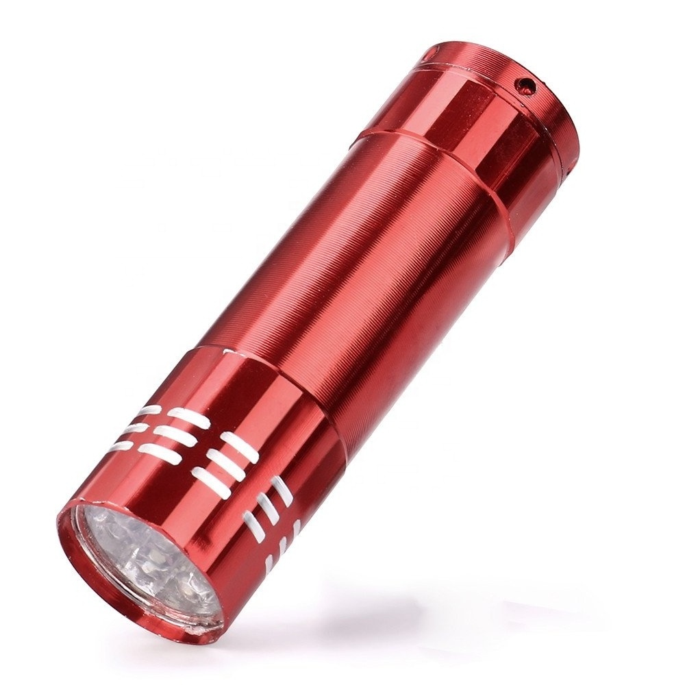 Mini 9 LED Flashlight LED Bulbs Aluminum Super Bright Keychain Torch Pocket Flashlights for Camping Hiking Backpacking Fishing