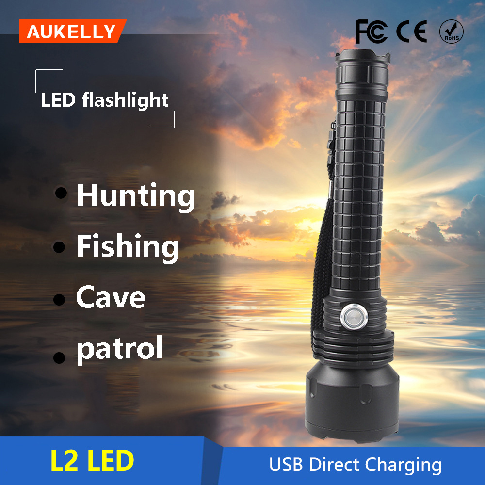 Aukelly Wholesale 3000 lumen high power style torchlight rechargeable led torch flashlight