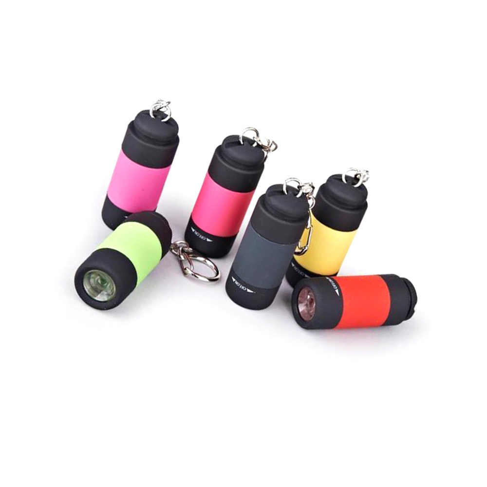 micro usb rechargeable compact torch Portable keychain taschenlampe LED glare Waterproof backpack el feneri mini USB flashlight