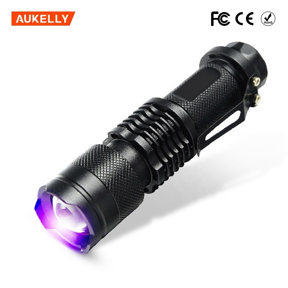 UV light flashlights violet 395nm detection fluorescence test Pet Urine Detector uv led Torchlight ultraviolet flashlight