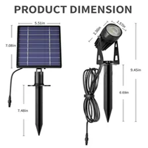 Solar Spot Lights Outdoor Garden Brightest 4-in-1 Landscape Lights Solar Spotlight IP65 Waterproof Spot Light