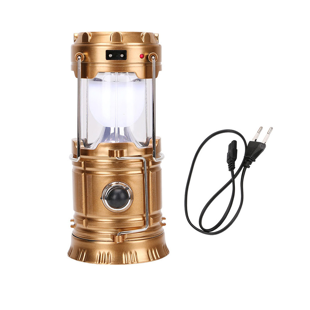 Foldable Solar 6+ 1 leds Hanging Direct Charge Camping Light Lamp/solar Home Camping lantern