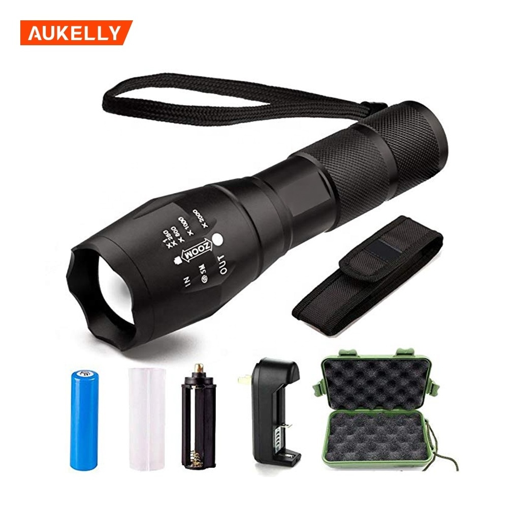 T6 Zoomable Handheld  led flashlight LED Torch Powerful Linterna Aluminum Travel Powerful Flashlights For Hunting