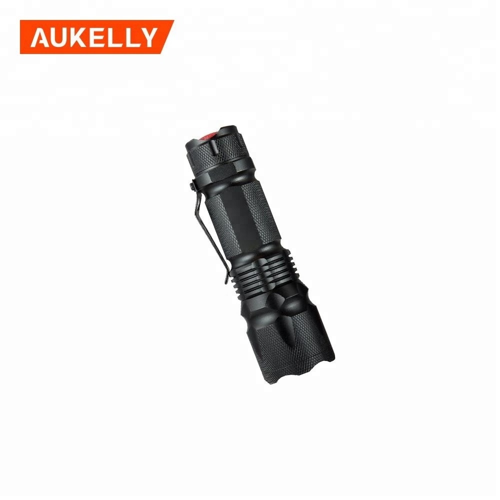 300 Lumen Tactical Ultra Bright Handheld Portable Pocket Clip Led Mini Telescopic Zoom Tactical Flashlight