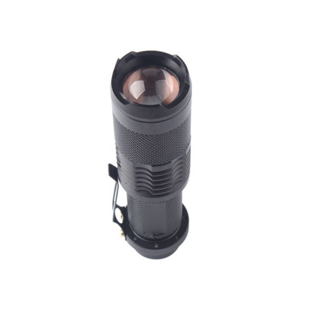 Portable 300lm Adjustable Focus Zoomable Aluminum Keychain Torch LED Linterna 14500/AA 3.7v Rechargeable mini flashlight 3 Modes