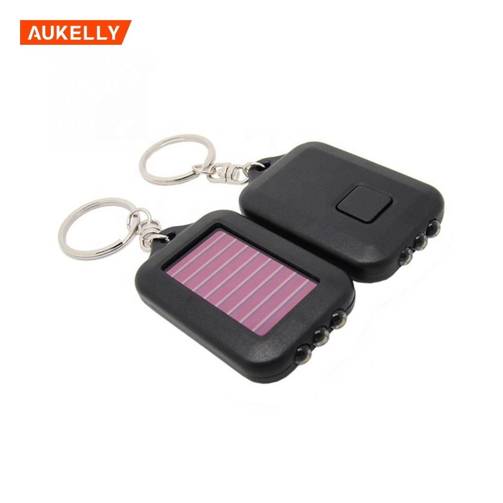 Mini Solar Power 3 LED Light KeyChain Outdoor Multi function pocket lamp keychain flashlight