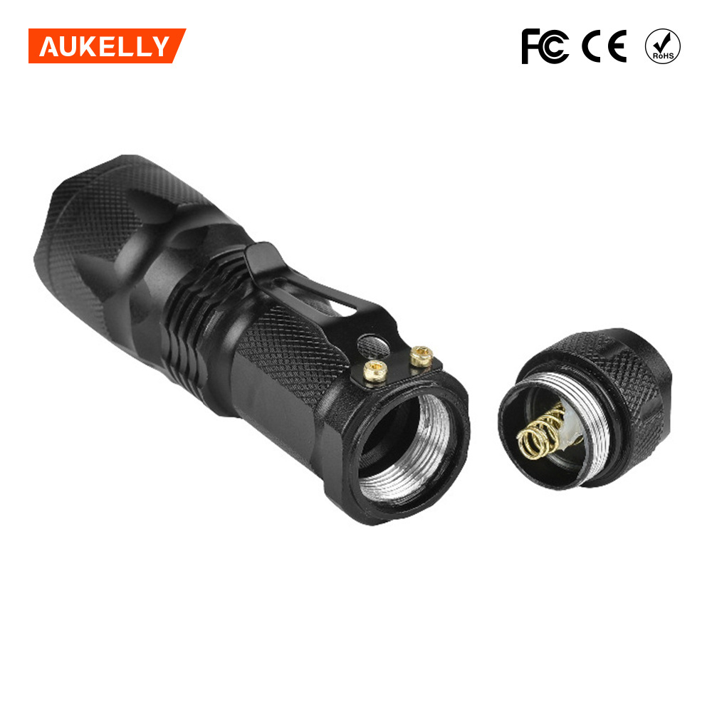 18650 AAA Battery J5 Outdoor Pocket Carry Emergency 5 Mode T6 Zoomable Rechargeable LED shock resistant tactical flashlight