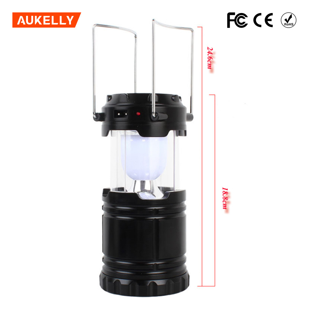 Christmas gift Outdoor camping lantern flashlights collapsible solar lanterns rechargeable led camp lights lamp