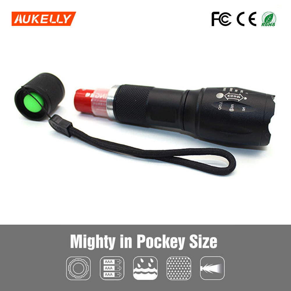 Power Tactical Usb Rechargeable Handheld Outdoor 2500 Lumen Mini Plastic Camping Led Flashlight