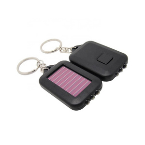 Outdoor Multifunction mini colorful pocket keychain light solar led flashlight