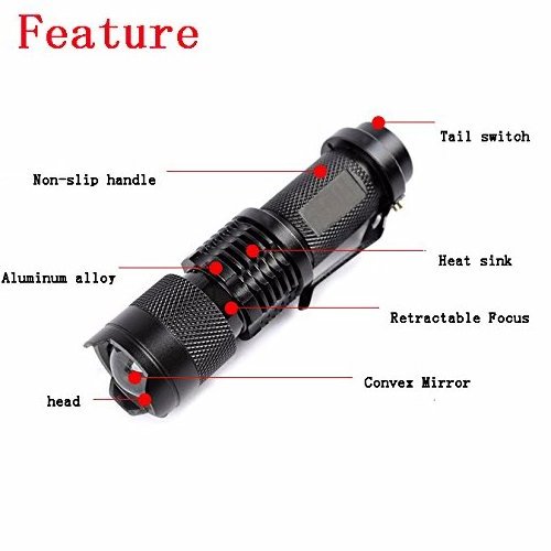 Mini uv led Flashlight 395 Lumens Q5 Tactical Flashlights Purple Lights Metal Aluminum Blacklight Torch uv light For Check Money