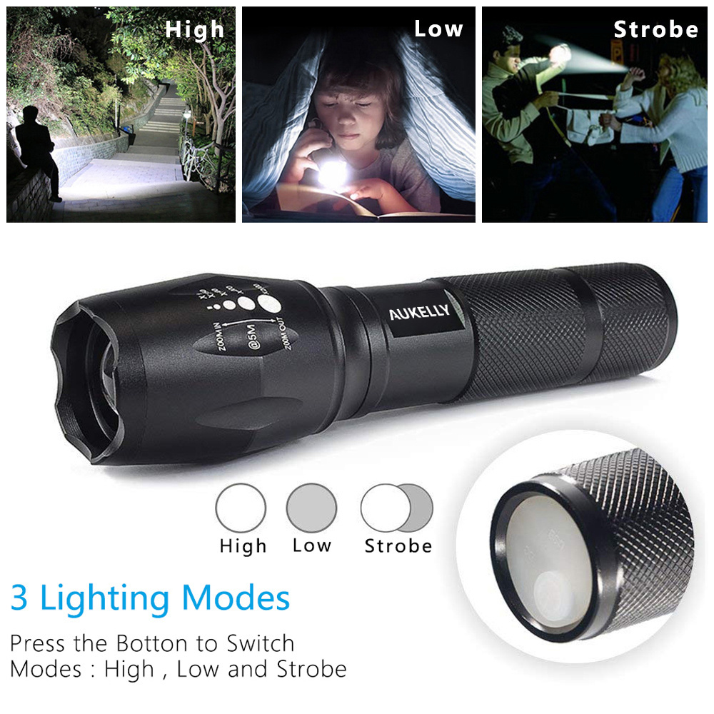 USB flashlight T6 1000lumens Zoomable Powerful Waterproof Torch Lamp Power bank Light 18650 rechargeable led usb flashlight