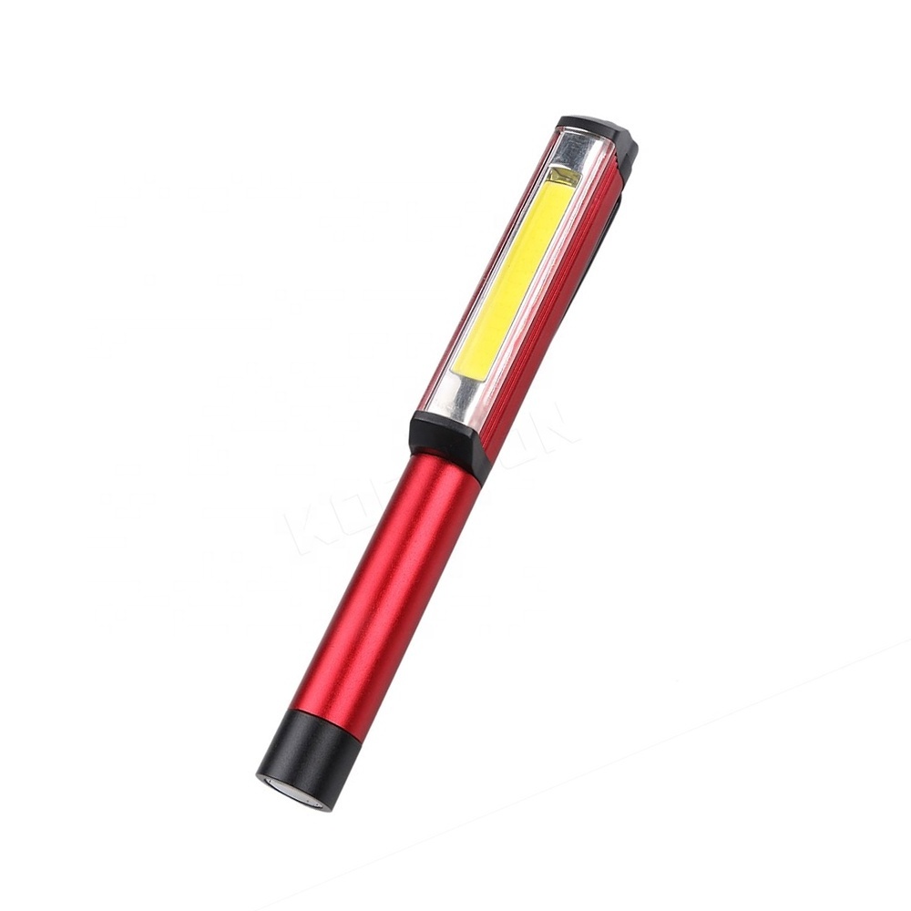 Portable LED Flashlight Magnetic Working lights Magnetism Stand penlight Camping cob led car emergency Work Inspection light