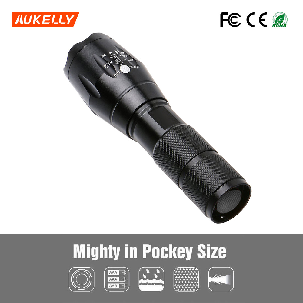 Power Tactical Usb Rechargeable Handheld Outdoor 2500 Lumen Mini Plastic Camping Led Flashlight