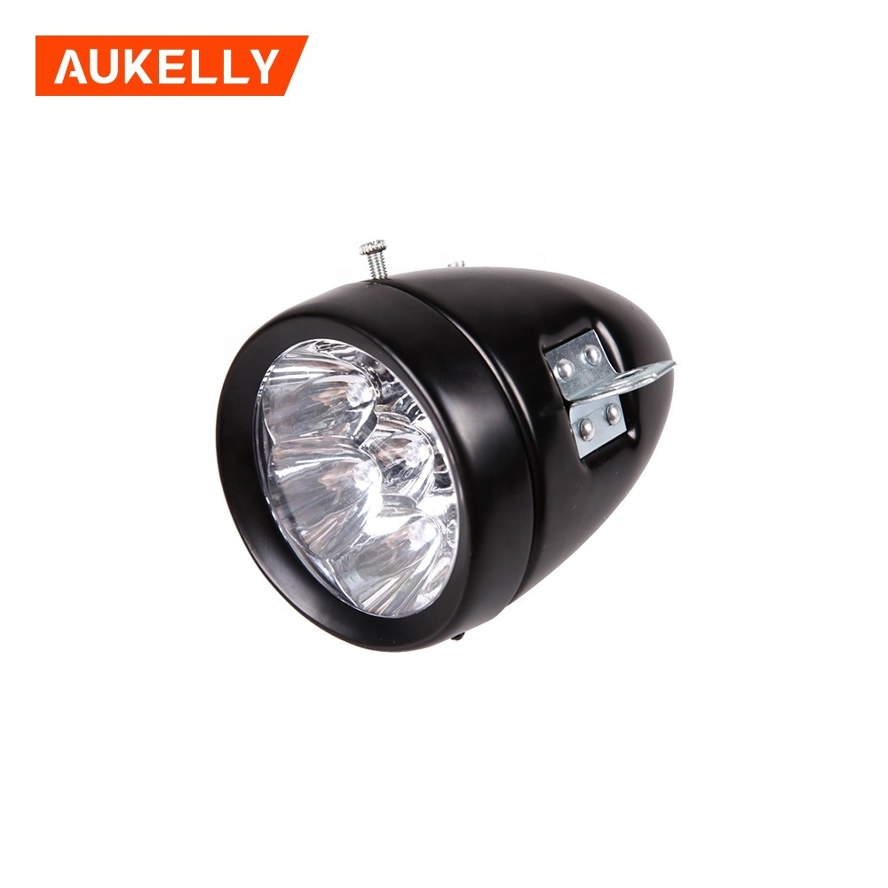 7 Led Bicycle Headlight Bike Front Light Retro Vintage Flashlight Lamps